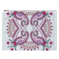 Pink Flower Cartoon Cosmetic Bag (xxl)