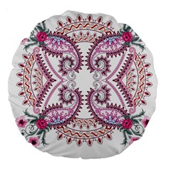 Pink Flower Cartoon Large 18  Premium Round Cushions