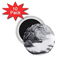 Ink-wash-painting-mountain-rolling-mountains 1 75  Magnets (10 Pack)  by Jancukart