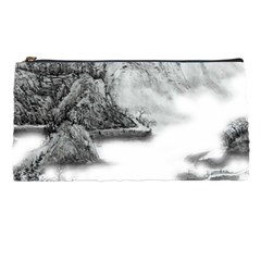 Ink-wash-painting-mountain-rolling-mountains Pencil Case by Jancukart