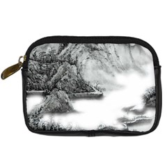 Ink-wash-painting-mountain-rolling-mountains Digital Camera Leather Case