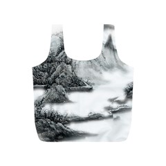 Ink-wash-painting-mountain-rolling-mountains Full Print Recycle Bag (s) by Jancukart