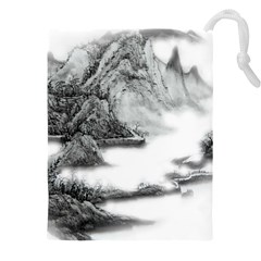 Ink-wash-painting-mountain-rolling-mountains Drawstring Pouch (5xl)