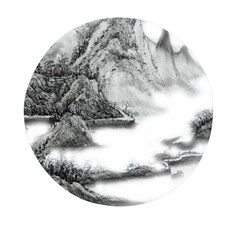 Ink-wash-painting-mountain-rolling-mountains Mini Round Pill Box (pack Of 5) by Jancukart