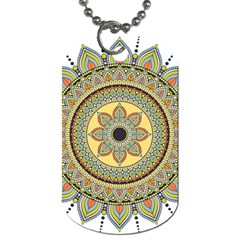 Motif-circle-vintage-circular-pattern Dog Tag (two Sides)