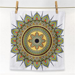 Motif-circle-vintage-circular-pattern Face Towel