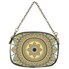 Motif-circle-vintage-circular-pattern Chain Purse (one Side)