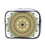 Motif-circle-vintage-circular-pattern Mini Toiletries Bag (One Side) Front