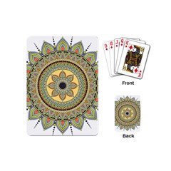 Motif-circle-vintage-circular-pattern Playing Cards Single Design (mini)