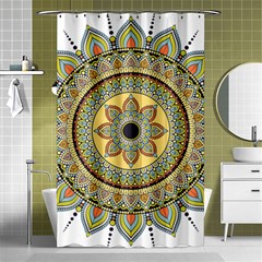 Motif-circle-vintage-circular-pattern Shower Curtain 48  X 72  (small)  by Jancukart