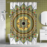 Motif-circle-vintage-circular-pattern Shower Curtain 48  x 72  (Small)  Curtain(48  X 72 ) - 42.18 x64.8  Curtain(48  X 72 )