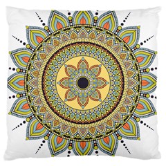 Motif-circle-vintage-circular-pattern Large Cushion Case (one Side)