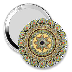 Motif-circle-vintage-circular-pattern 3  Handbag Mirrors