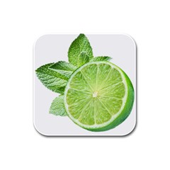 Lemon Clipart Rubber Square Coaster (4 Pack)