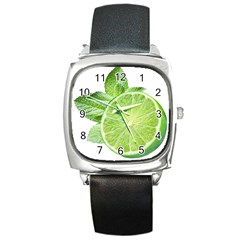 Lemon Clipart Square Metal Watch