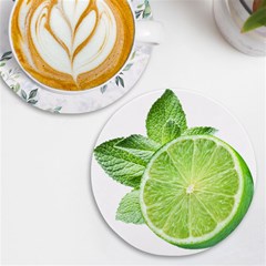 Lemon Clipart Uv Print Round Tile Coaster by Jancukart