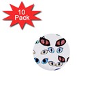 Glasses 1  Mini Buttons (10 pack)  Front