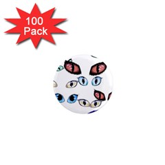 Glasses 1  Mini Magnets (100 Pack) 