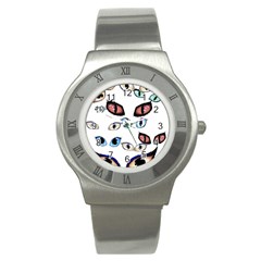 Glasses Stainless Steel Watch