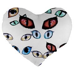 Glasses Large 19  Premium Flano Heart Shape Cushions