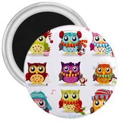 Cartoon-cute-owl-vector 3  Magnets