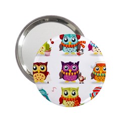 Cartoon-cute-owl-vector 2 25  Handbag Mirrors by Jancukart