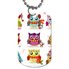 Cartoon-cute-owl-vector Dog Tag (one Side) by Jancukart