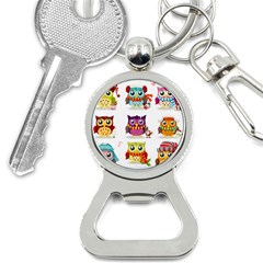 Cartoon-cute-owl-vector Bottle Opener Key Chain by Jancukart