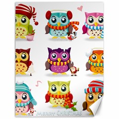 Cartoon-cute-owl-vector Canvas 12  X 16 