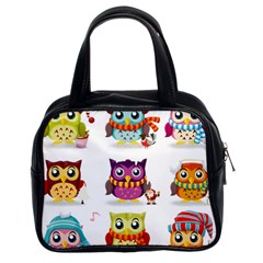 Cartoon-cute-owl-vector Classic Handbag (two Sides) by Jancukart