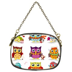 Cartoon-cute-owl-vector Chain Purse (two Sides)