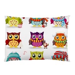 Cartoon-cute-owl-vector Pillow Case by Jancukart