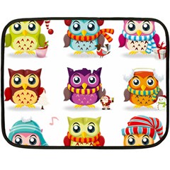 Cartoon-cute-owl-vector Fleece Blanket (mini) by Jancukart