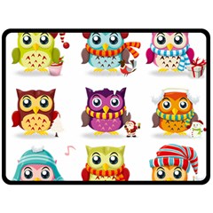 Cartoon-cute-owl-vector Fleece Blanket (large) 