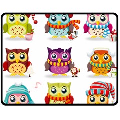 Cartoon-cute-owl-vector Fleece Blanket (medium) 