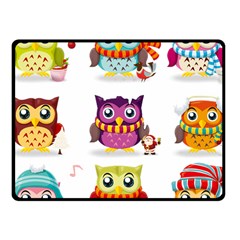 Cartoon-cute-owl-vector Fleece Blanket (small)