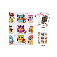 Cartoon-cute-owl-vector Playing Cards Single Design (mini)