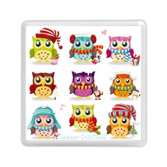 Cartoon-cute-owl-vector Memory Card Reader (square)