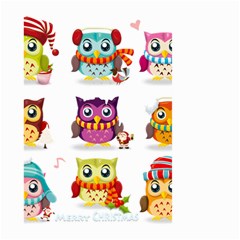 Cartoon-cute-owl-vector Large Garden Flag (two Sides)