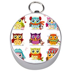 Cartoon-cute-owl-vector Silver Compasses