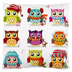 Cartoon-cute-owl-vector Standard Flano Cushion Case (one Side)