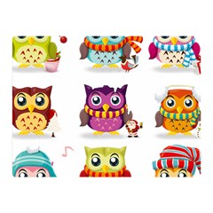 Cartoon-cute-owl-vector Double Sided Flano Blanket (mini)  by Jancukart