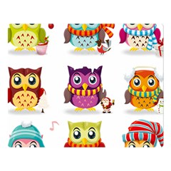 Cartoon-cute-owl-vector Double Sided Flano Blanket (large) 