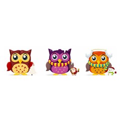 Cartoon-cute-owl-vector Oblong Satin Scarf (16  X 60 ) by Jancukart