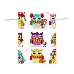 Cartoon-cute-owl-vector Lightweight Drawstring Pouch (s)