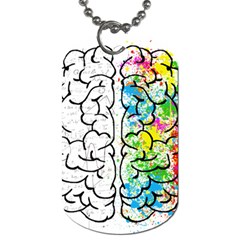 Brain-mind-psychology-idea-drawing Dog Tag (two Sides) by Jancukart