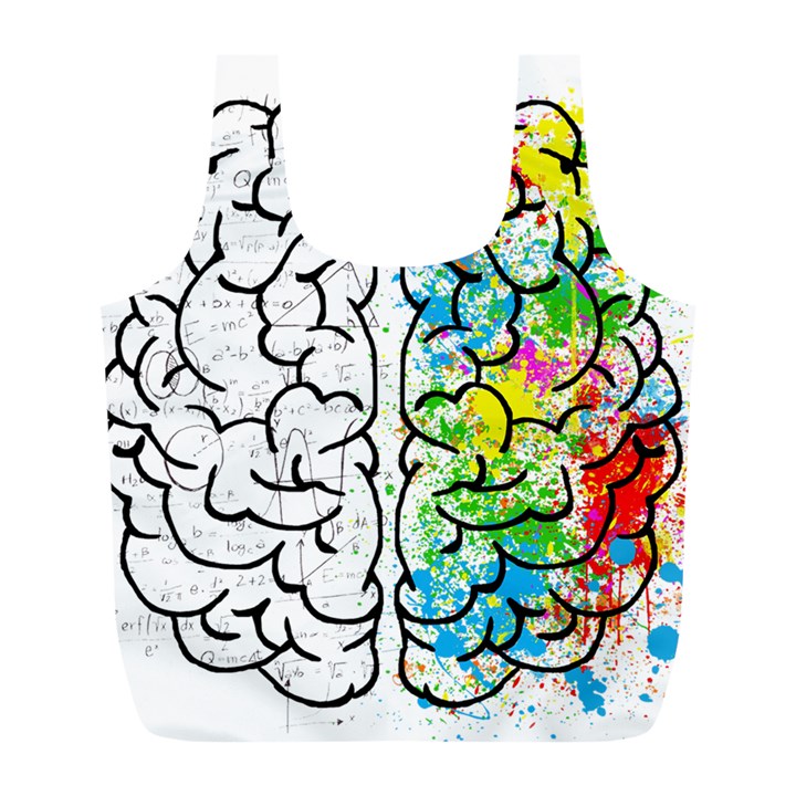 Brain-mind-psychology-idea-drawing Full Print Recycle Bag (L)