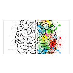 Brain-mind-psychology-idea-drawing Satin Shawl 45  X 80  by Jancukart