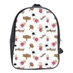 Children-wallpaper-background School Bag (large)