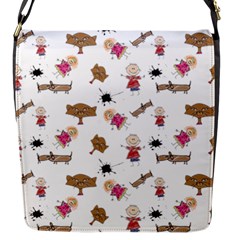 Children-wallpaper-background Flap Closure Messenger Bag (s)